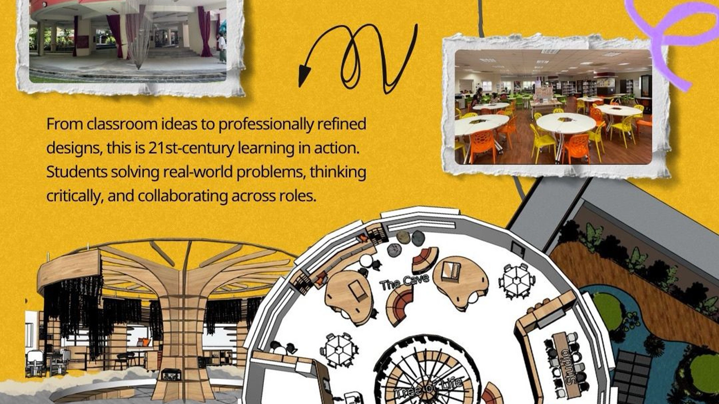 Bukit Batok Secondary School just redesigned their Plaza and Library